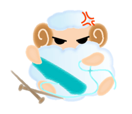 Mokomoko sheep Sticker sticker #15580719