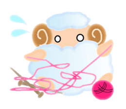 Mokomoko sheep Sticker sticker #15580720