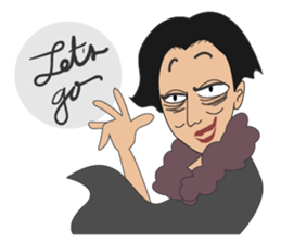 Sleepless Ma'am, Coffee or me? sticker #15581533