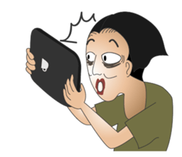 Sleepless Ma'am, Coffee or me? sticker #15581535