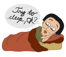 Sleepless Ma'am, Coffee or me? sticker #15581537