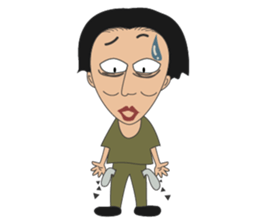 Sleepless Ma'am, Coffee or me? sticker #15581545