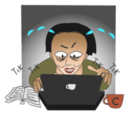 Sleepless Ma'am, Coffee or me? sticker #15581554