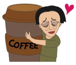 Sleepless Ma'am, Coffee or me? sticker #15581558