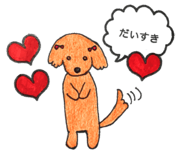 love dachshund nana sticker #15581753