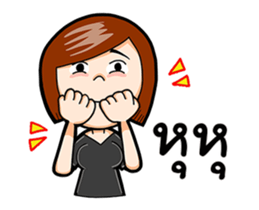 Black Shirt Girl sticker #15582138