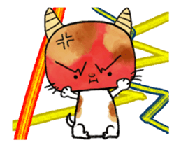 A moving cats and a bear sticker #15582447