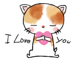 A moving cats and a bear sticker #15582450