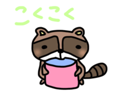 Daily lives of Raccoon sticker #15584679