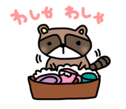 Daily lives of Raccoon sticker #15584680