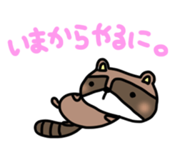 Daily lives of Raccoon sticker #15584682