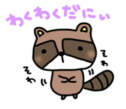 Daily lives of Raccoon sticker #15584685
