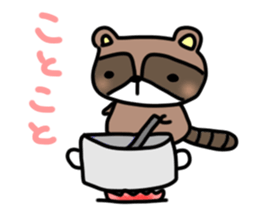Daily lives of Raccoon sticker #15584694