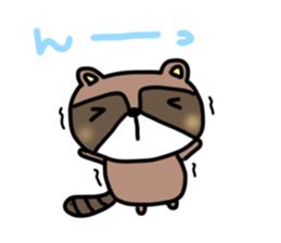 Daily lives of Raccoon sticker #15584695