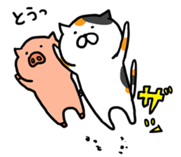 Game everyday tortoiseshell cat and pig3 sticker #15586794