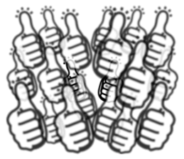 Hands movement 2 sticker #15587197