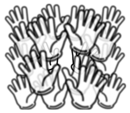 Hands movement 2 sticker #15587206
