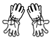 Hands movement 2 sticker #15587220