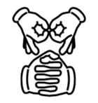 Hands movement 2 sticker #15587233