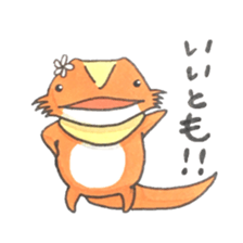 Central bearded dragon sticker #15587275