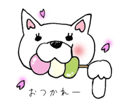 Daily supring of white Chihuahua sticker #15588373