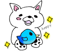 Daily supring of white Chihuahua sticker #15588394