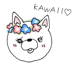 Daily supring of white Chihuahua sticker #15588398