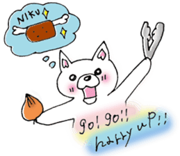 Daily supring of white Chihuahua sticker #15588408