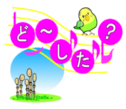 Greetings with notes Sometimes parakeet sticker #15588449