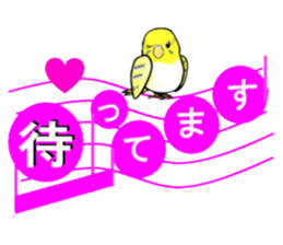 Greetings with notes Sometimes parakeet sticker #15588450