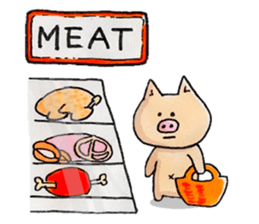 Negative Pig Pork Belly sticker #15589591