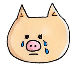 Negative Pig Pork Belly sticker #15589595