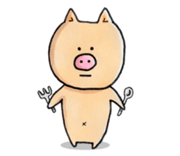 Negative Pig Pork Belly sticker #15589607