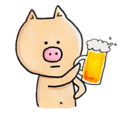 Negative Pig Pork Belly sticker #15589608