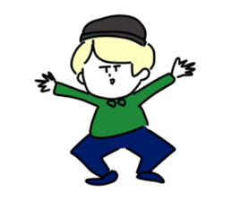 Blonde knit girls sticker #15590667