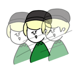 Blonde knit girls sticker #15590668