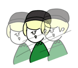 Blonde knit girls sticker #15590668