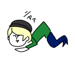 Blonde knit girls sticker #15590671