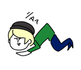 Blonde knit girls sticker #15590671