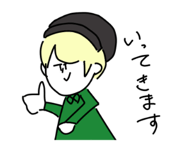 Blonde knit girls sticker #15590675