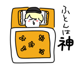 Blonde knit girls sticker #15590677