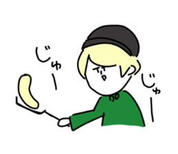 Blonde knit girls sticker #15590678