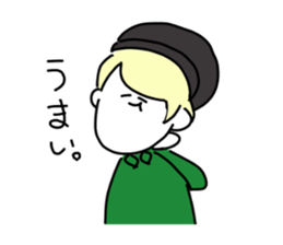 Blonde knit girls sticker #15590679