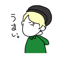 Blonde knit girls sticker #15590679