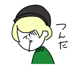 Blonde knit girls sticker #15590684