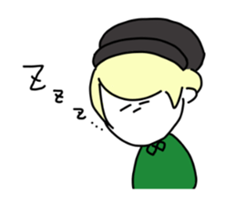 Blonde knit girls sticker #15590685