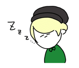 Blonde knit girls sticker #15590685