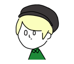 Blonde knit girls sticker #15590696