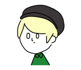 Blonde knit girls sticker #15590696