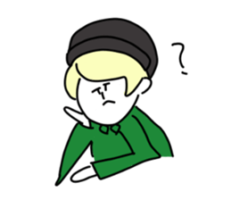 Blonde knit girls sticker #15590700